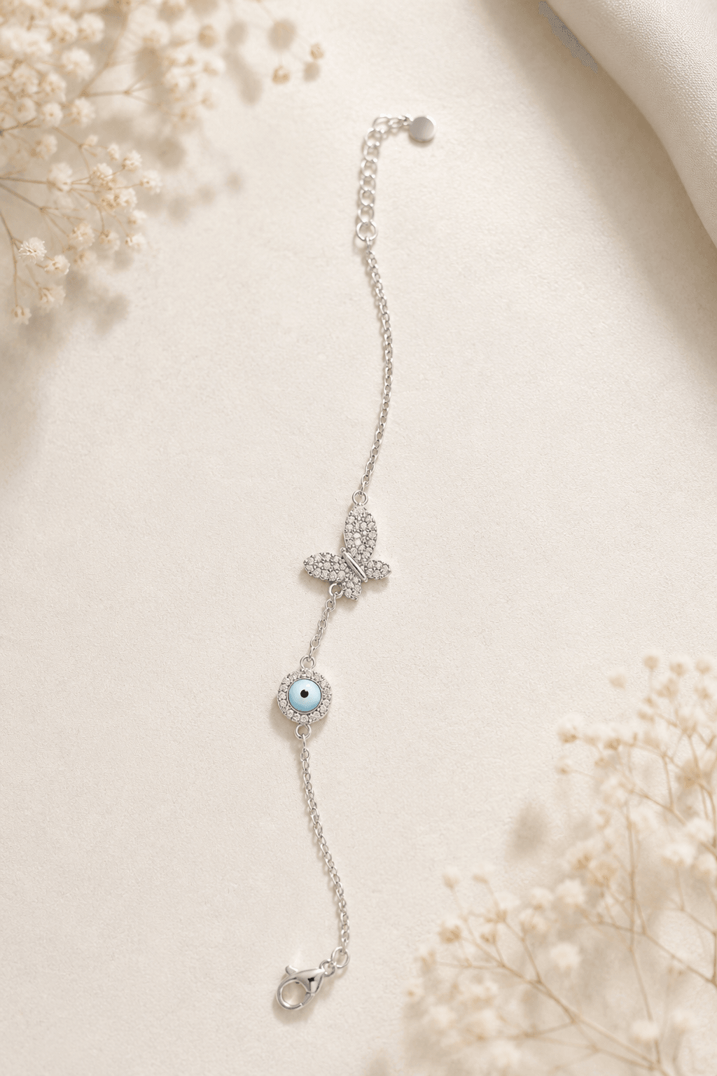 Butterfly Evil Eye Protection Bracelet