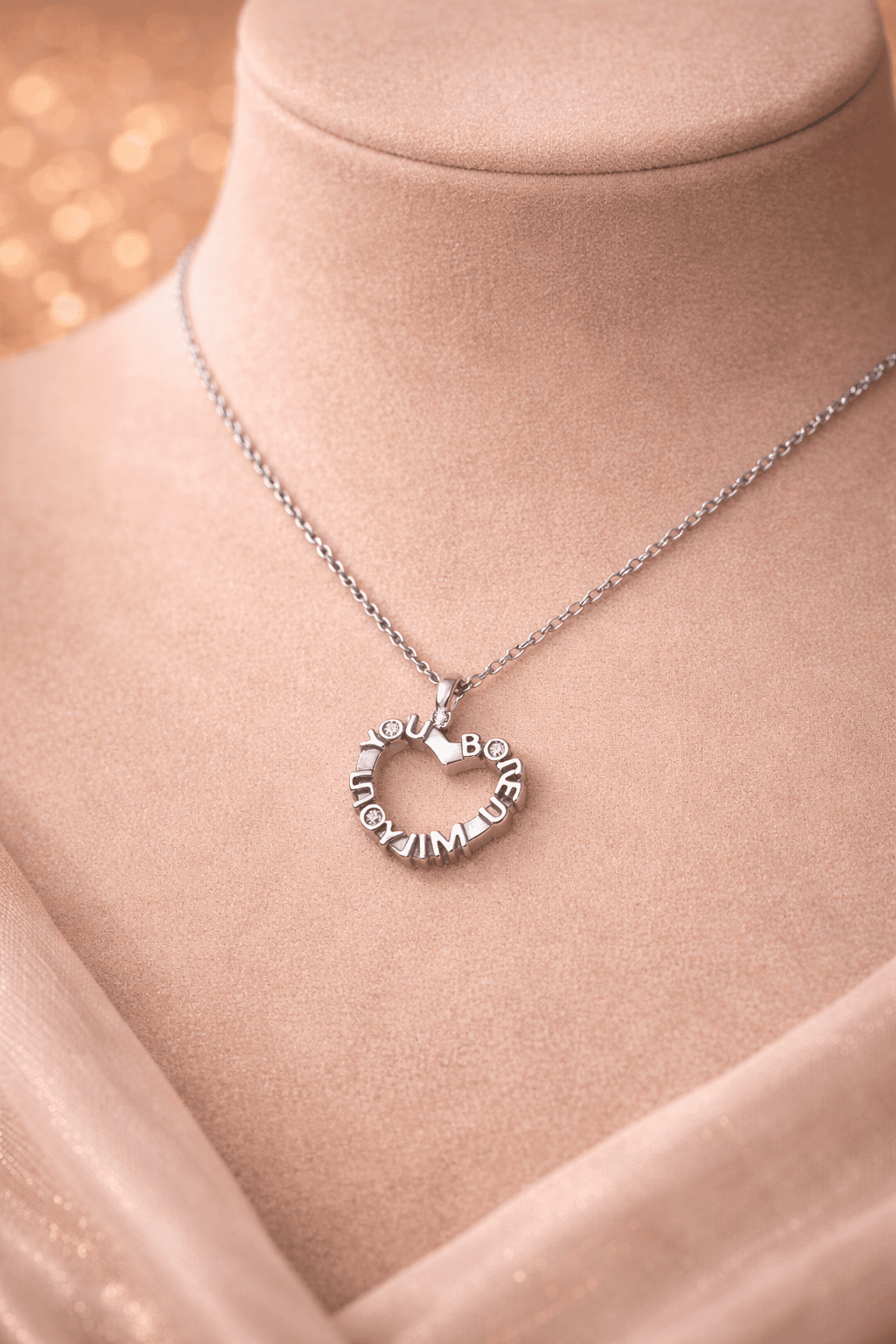 Bored without You Heart Pendant