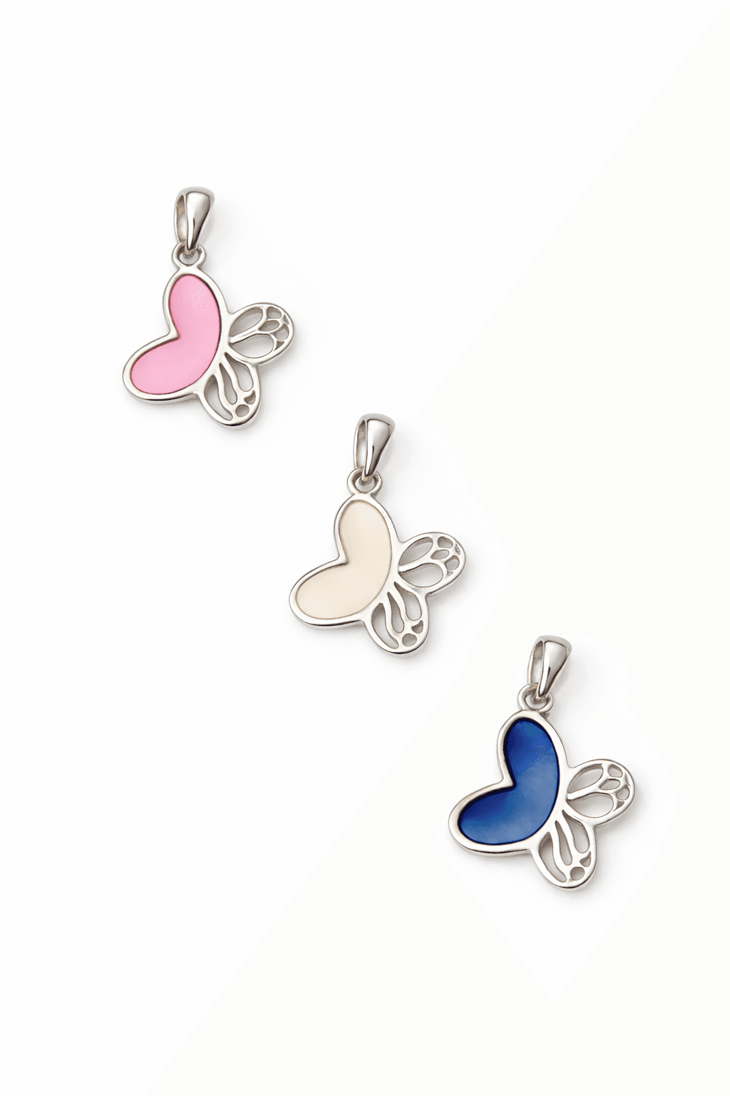 Butterfly Enamel Kids Pendant - alternate view