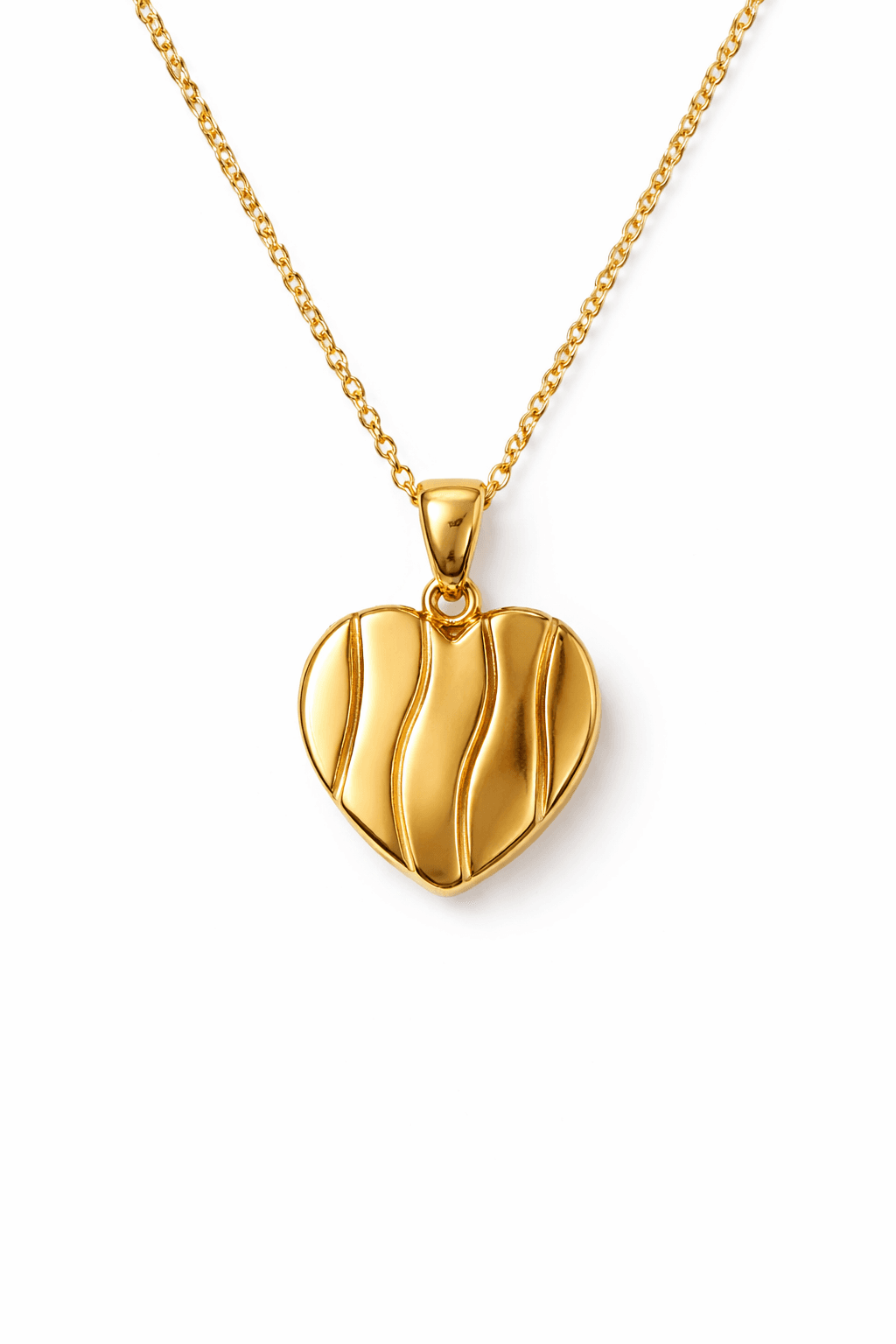 Gold Heart Pendant Necklace - alternate view