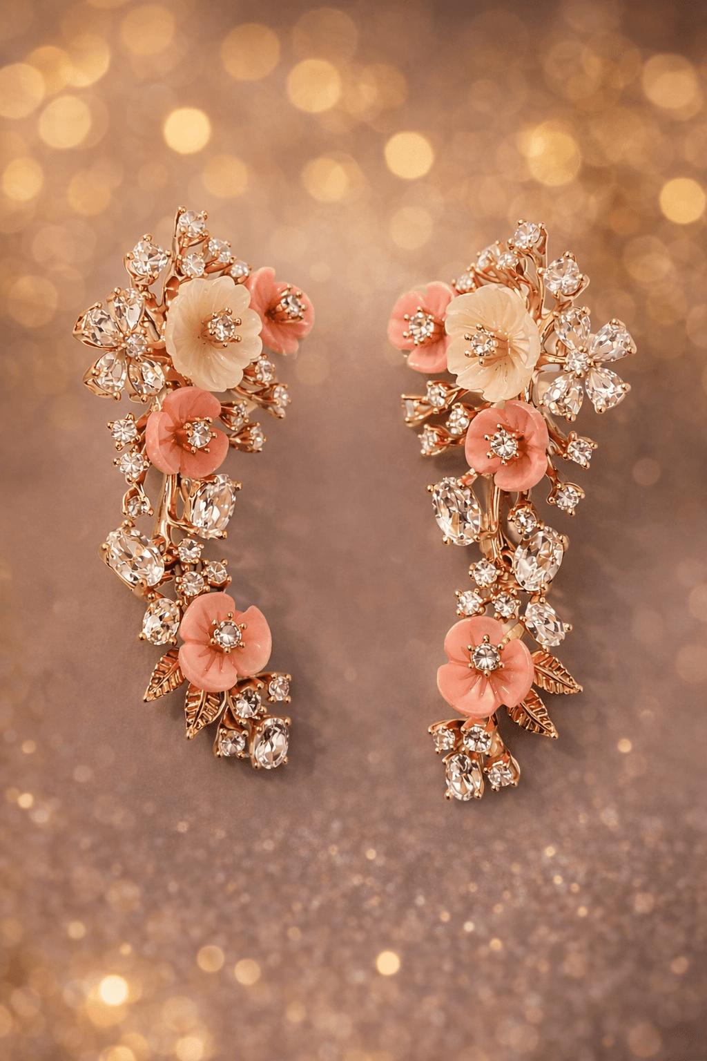 Silvpop Peach Blossom Cascade Pendant Set - alternate view