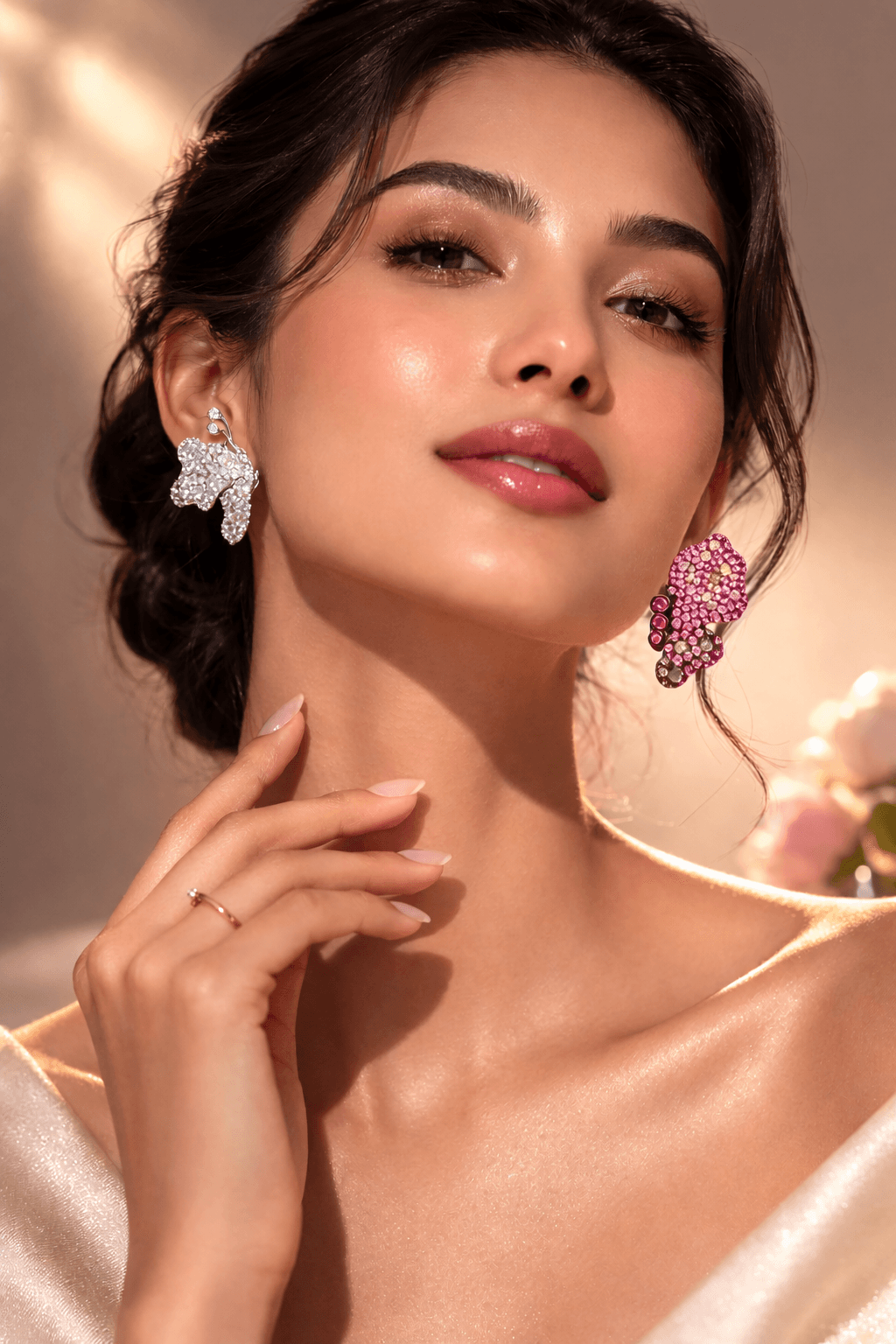 Silvpop Crystal Butterfly Statement Earrings