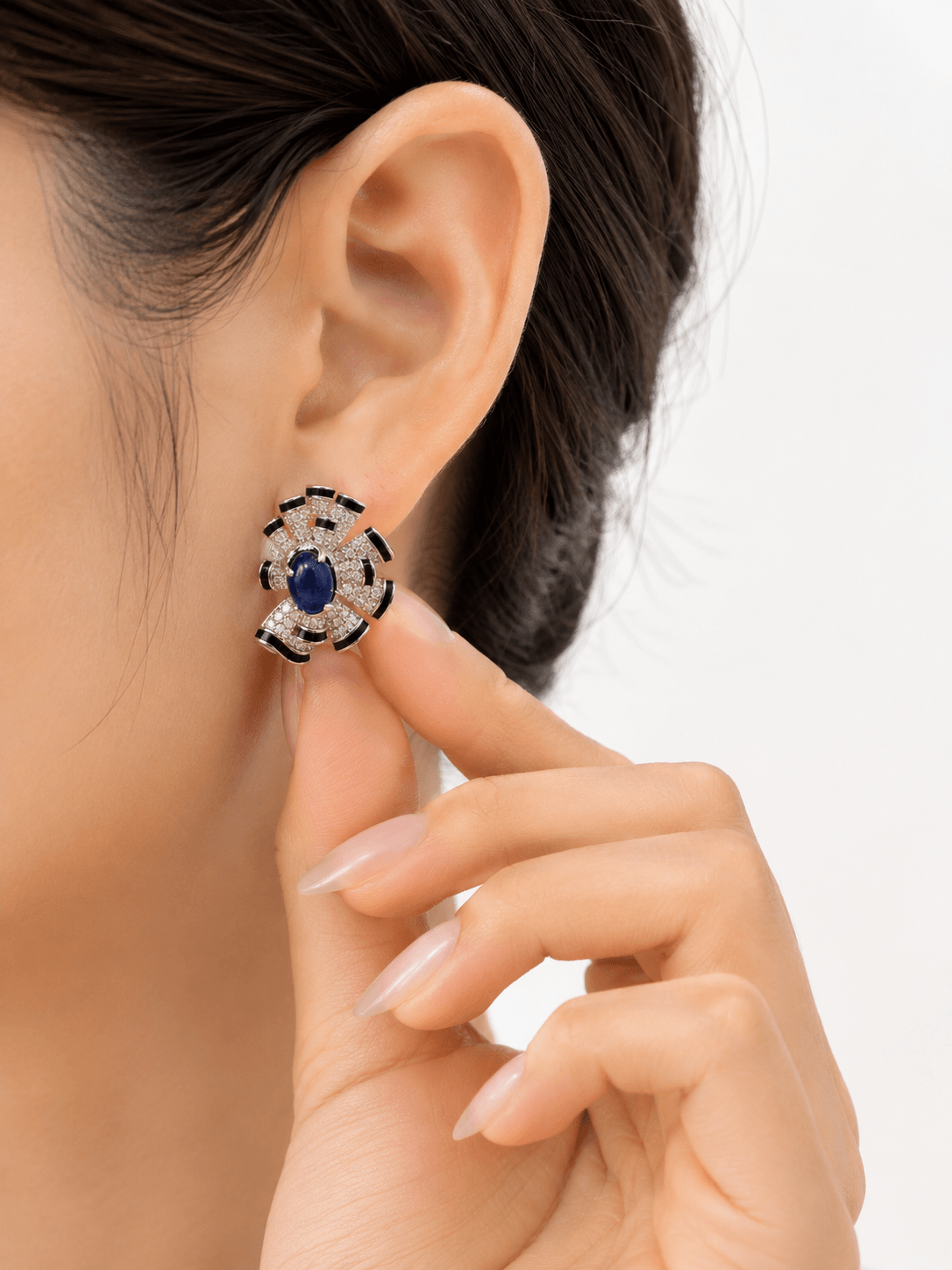 Midnight Sapphire Studs