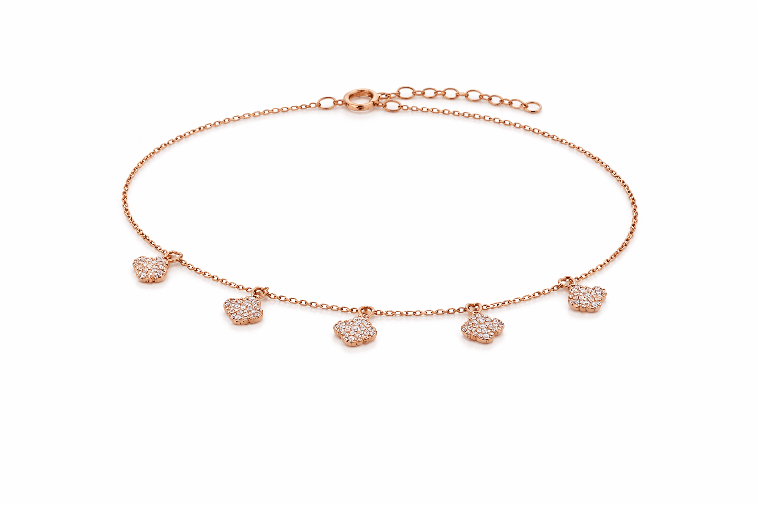 Crystal Clover Charm Necklace - alternate view