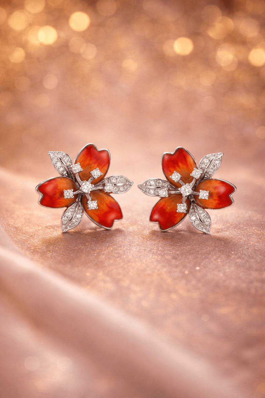 Flame Blossom Earrings