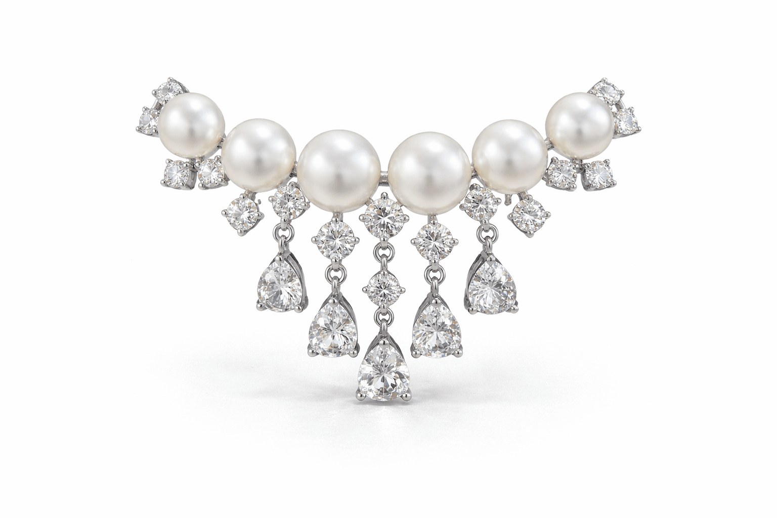 Pearl Radiance Crystal Brooch - alternate view