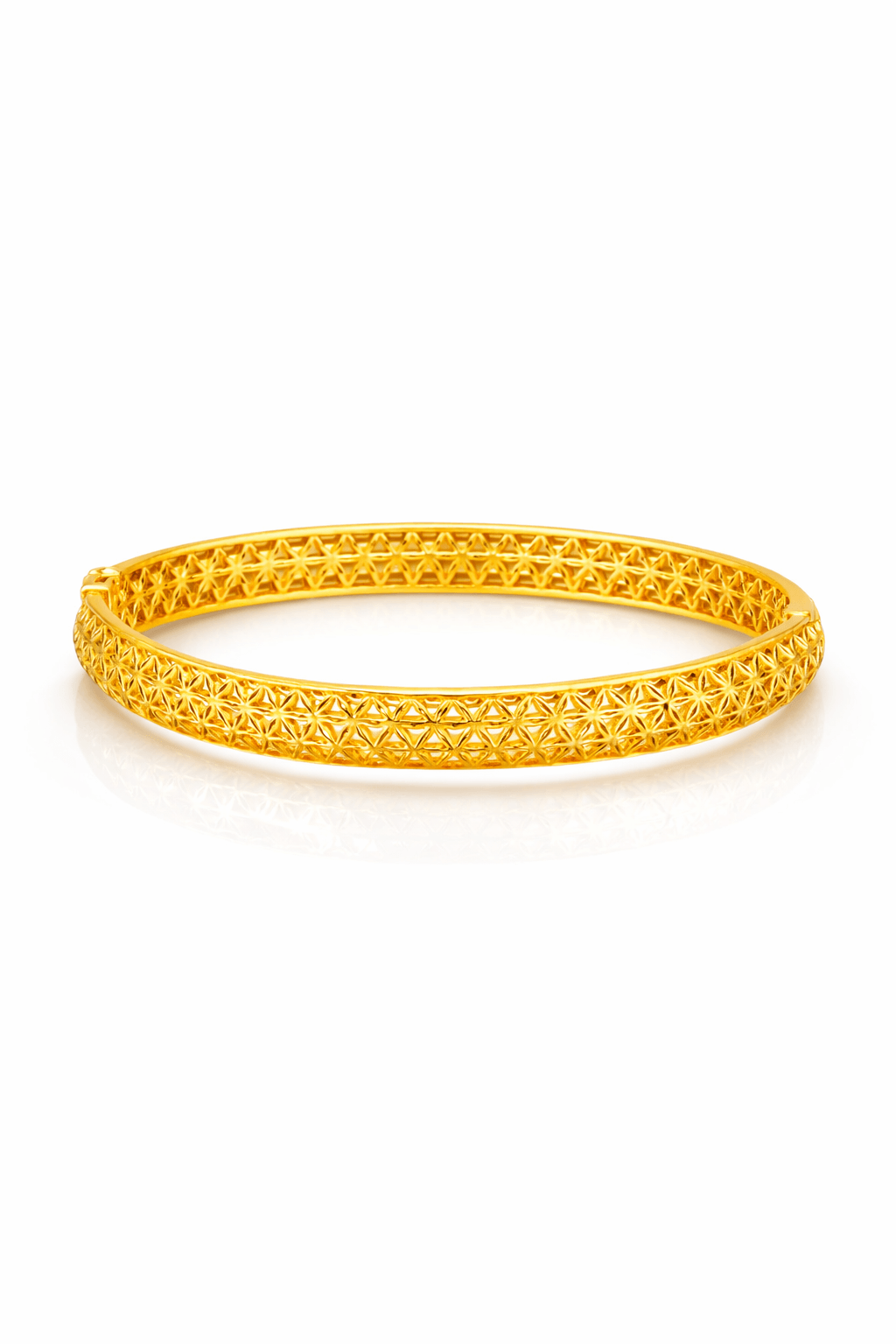 Silvpop Golden Lattice Pattern Bangle - alternate view