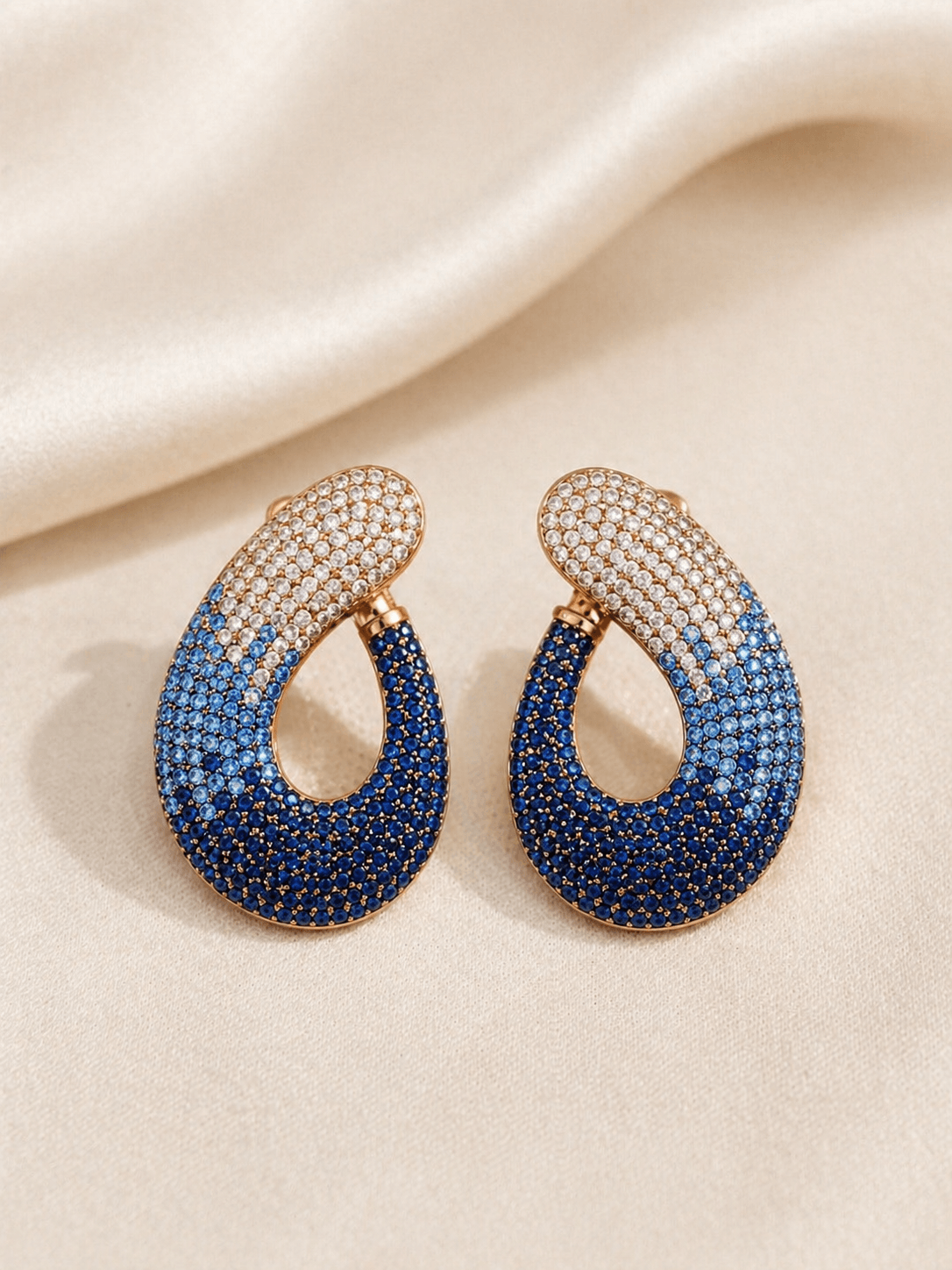Ocean Ombre Oval Hoops - alternate view
