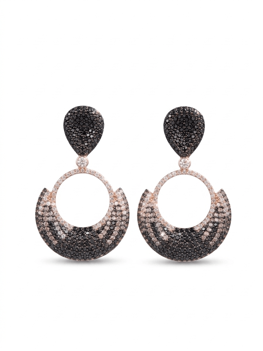 Midnight Halo Statement Earrings - alternate view